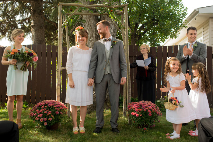 backyard wedding ceremony