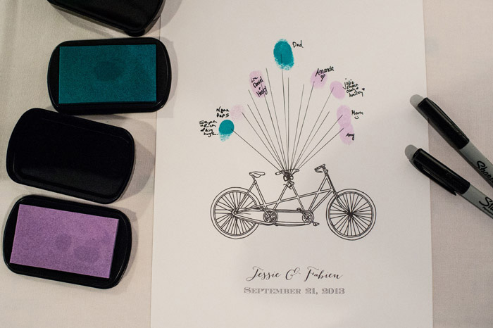 bicycle and balloon guest book