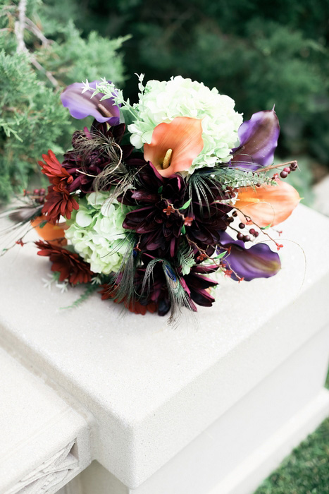 mixed flower wedding bouquet