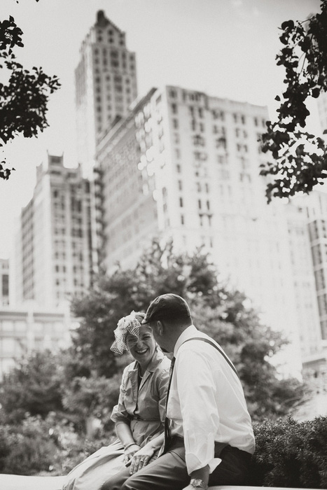 black and white couple portrait