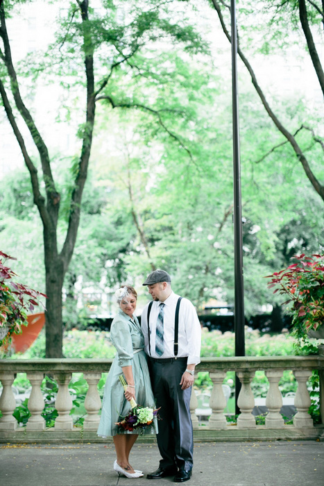 brie and groom in the park