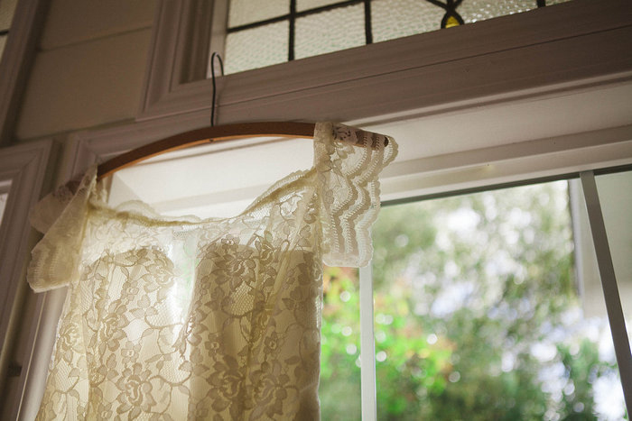 lace wedding dress detail