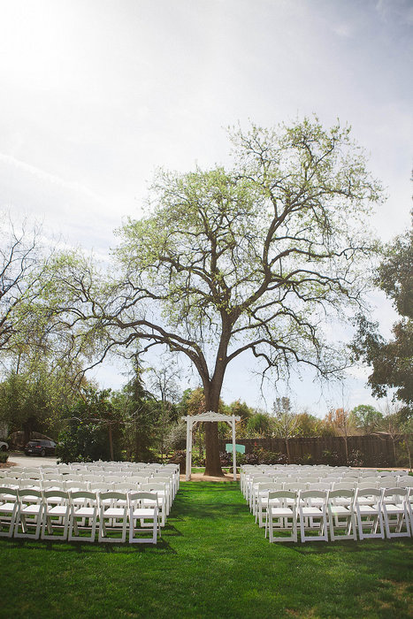 farm wedding ceremony set-up