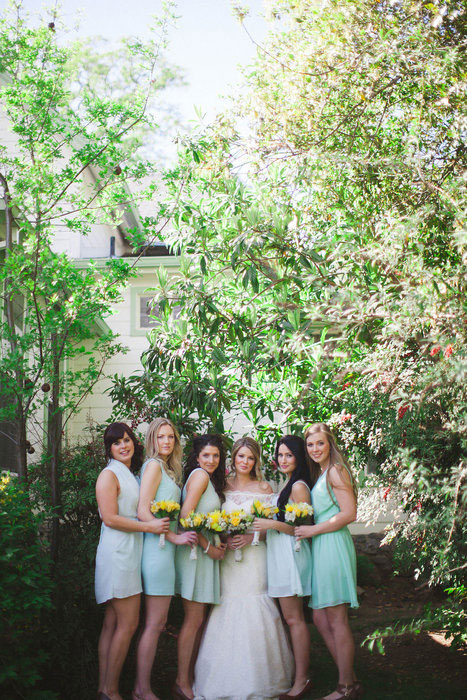 bride and bridesmaids portrait