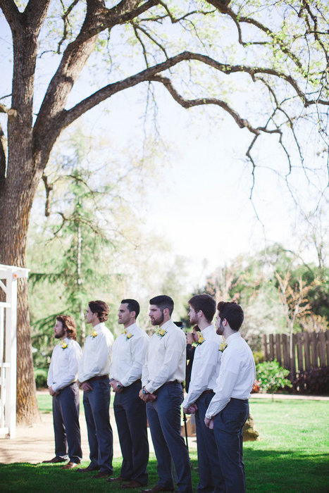 groomsmen at wedding ceremony