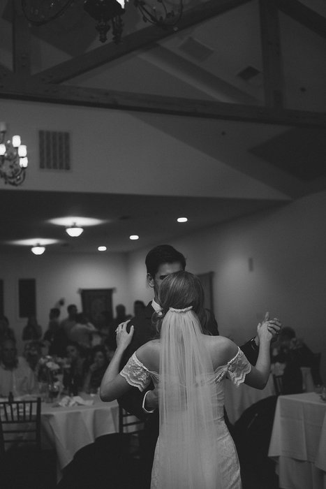 bride and groom first dance