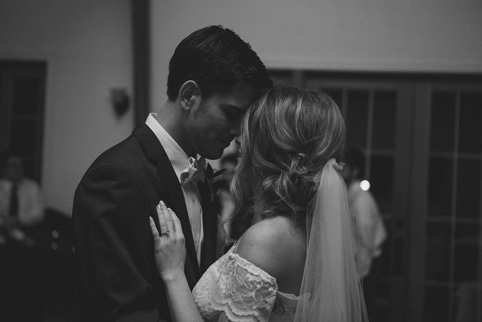 bride and groom first dance