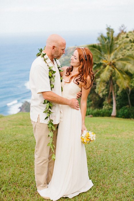 cliffside wedding portrait