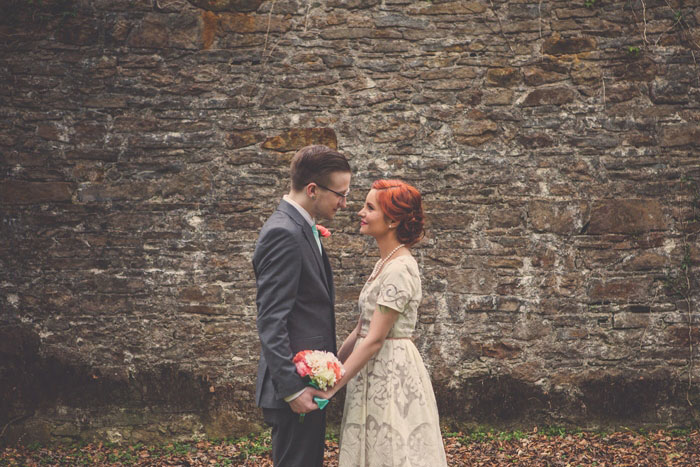 bride and groom after ceremony