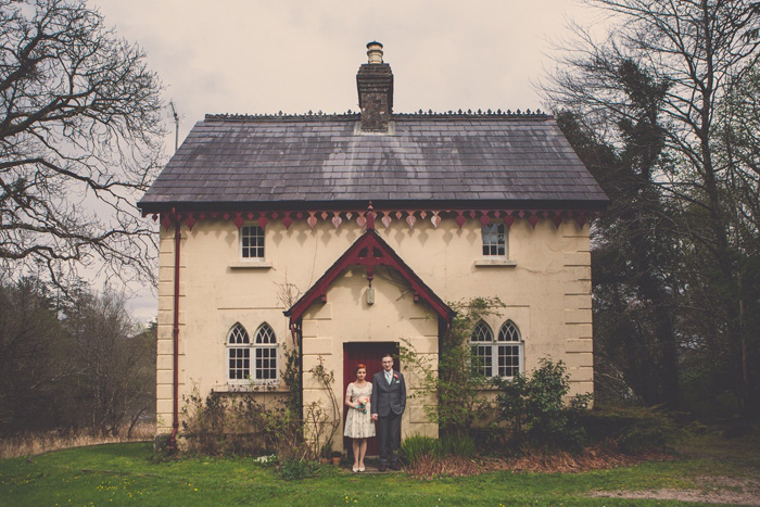 irish country house wedding portrait