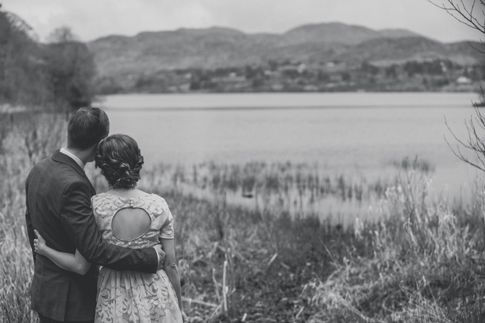 wedding portrait in irish countryside