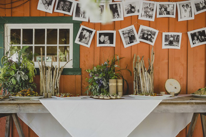 wedding food table