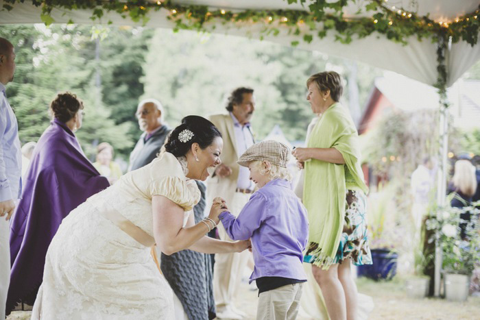 bride dancing with ring bearer