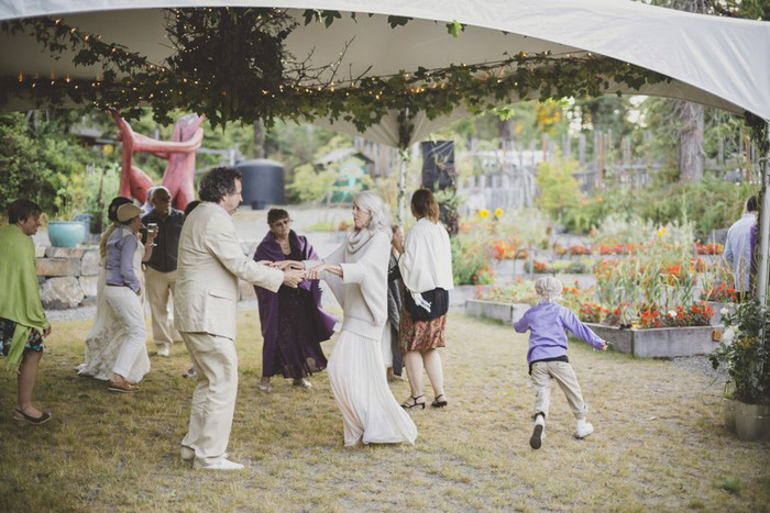 guests dancing at wedding