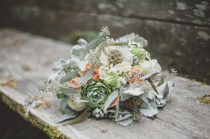 succulent wedding bouquet