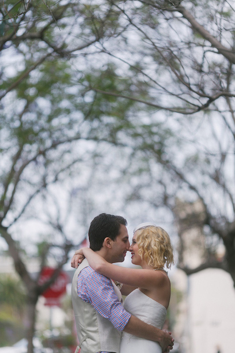 bride and groom in San Diego