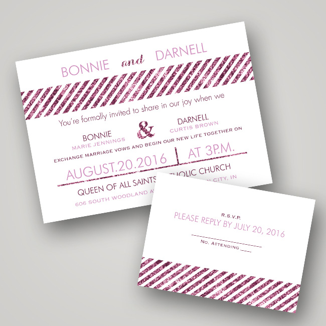 Gold Foil Wedding Invitation