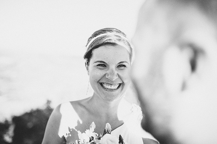 bride at elopement ceremony