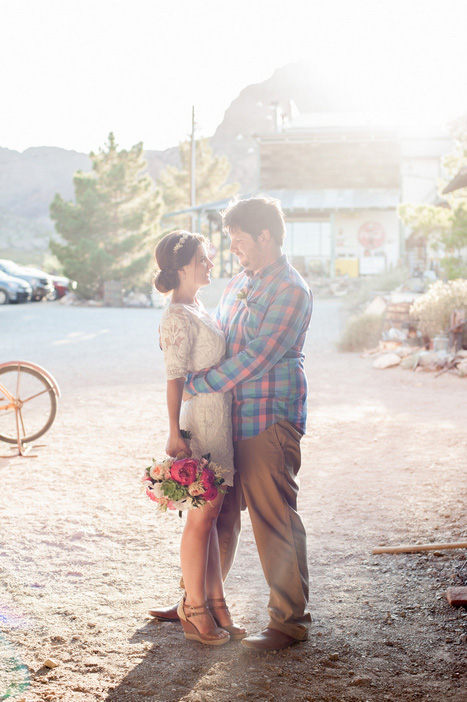 desert wedding portrait