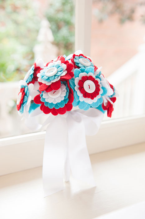 felt flower bouquet