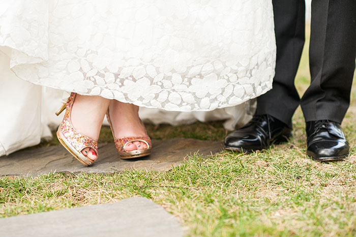 bride and groom wedding shoes