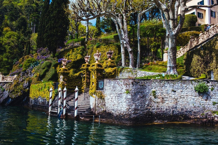 Italian villa boat landing