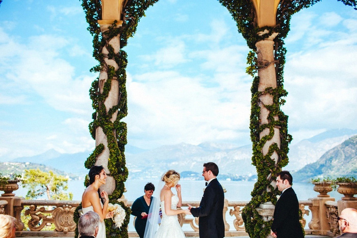 Italian villa wedding ceremony