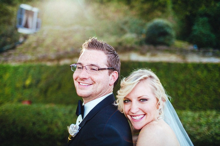 close-up wedding portrait