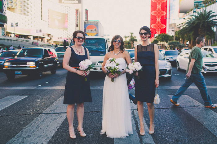 bridal party Vegas portrait