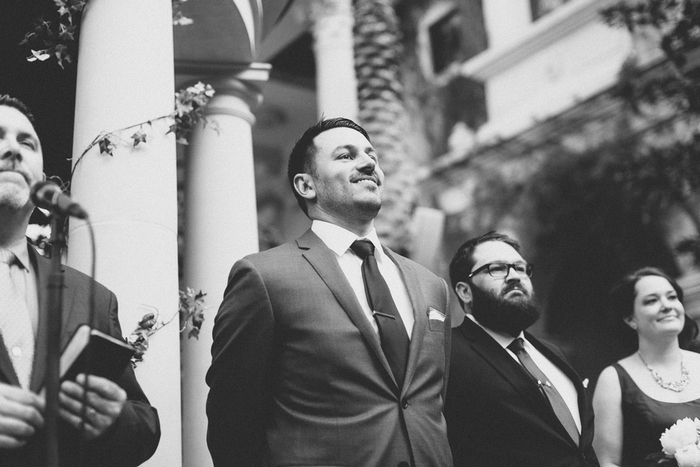 groom waiting for bride