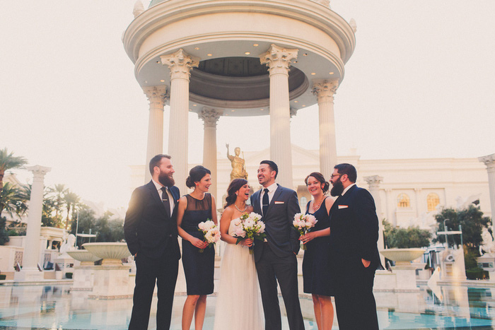 Cesar's Palace wedding portrait