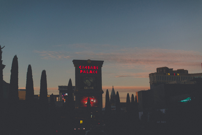 Cesar's Palace at night