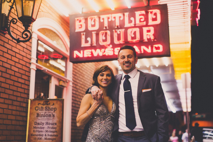 Vegas strip wedding portrait