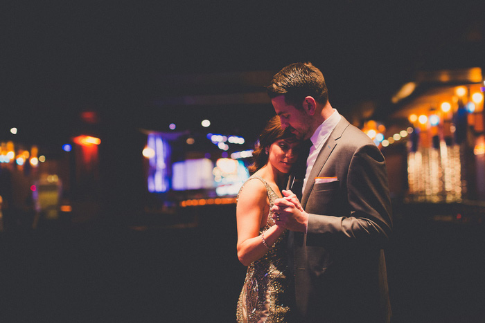 bride and groom first dance