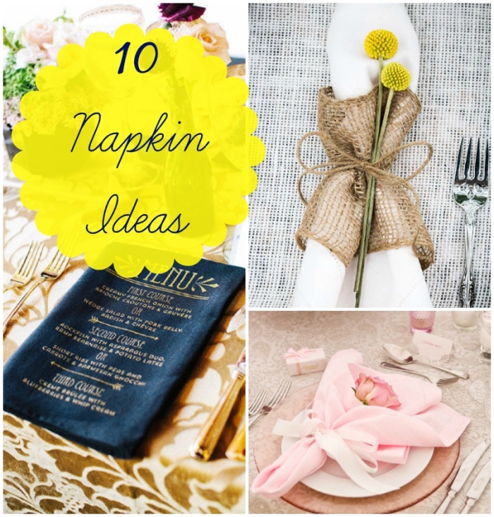 10 Inspired Ideas  For Napkins 