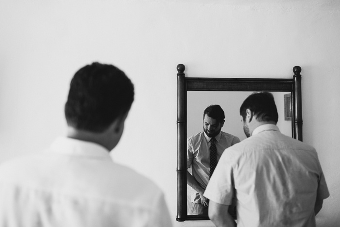 groom getting dressed