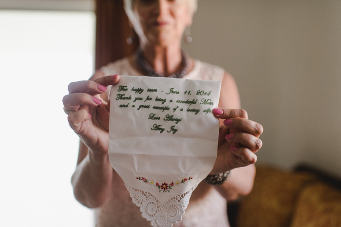 embroidered hankerchief