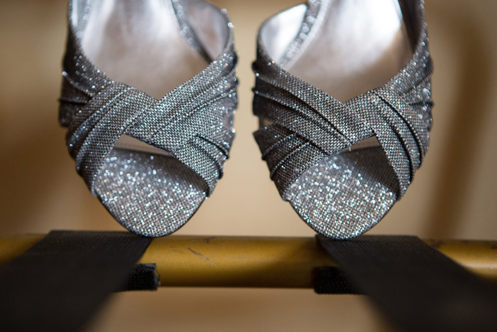 sparkly grey wedding shoes