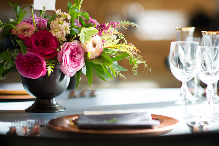 restaurant wedding table setting