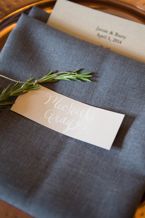 kraft and rosemary place card 