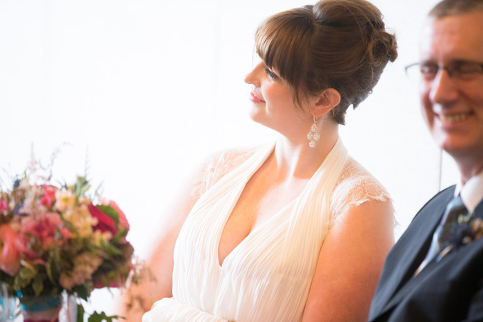 bride at reception