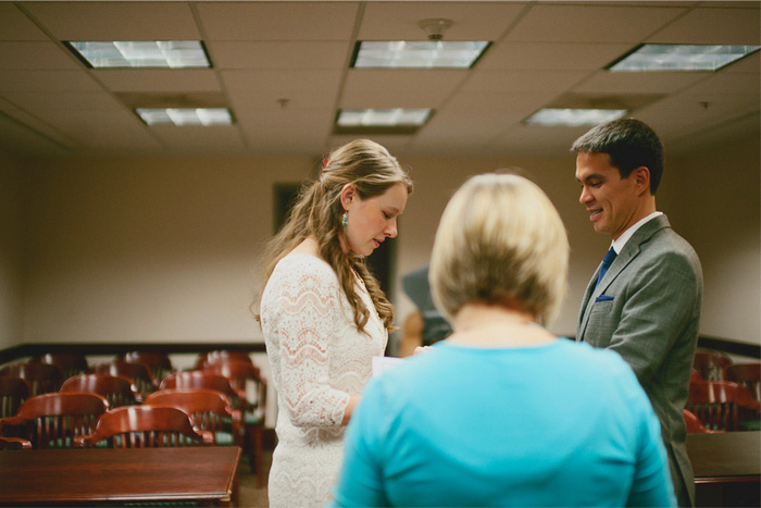 courthouse wedding ceremony