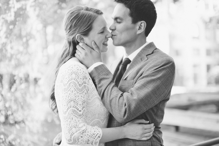 black and white couple portrait