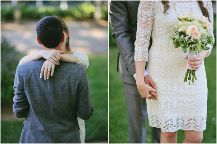 close-up wedding portraits