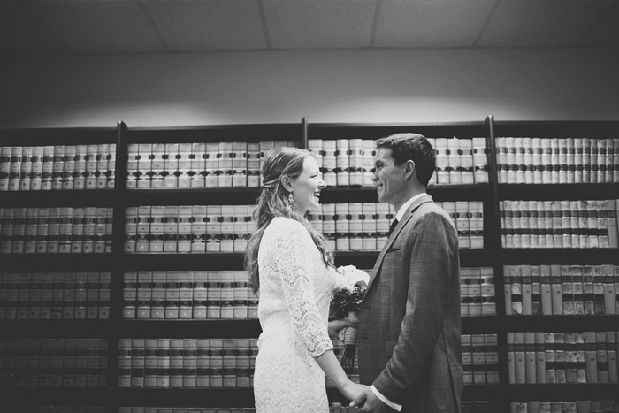 black and white wedding portrait