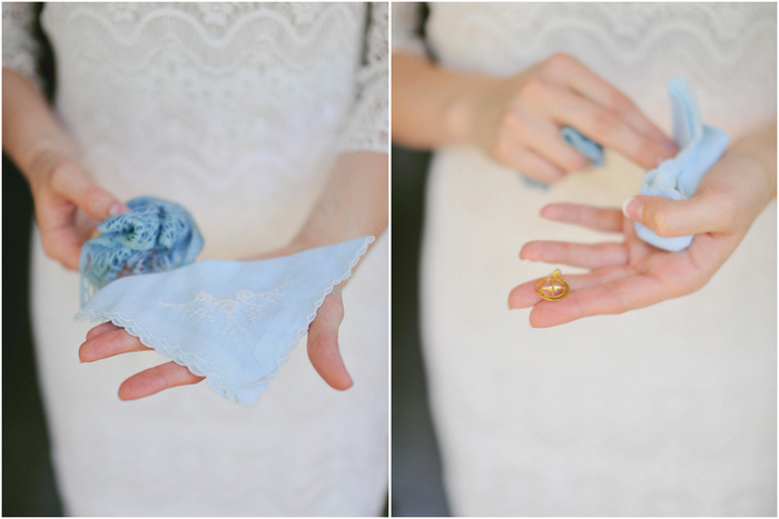 bride with hankerchief