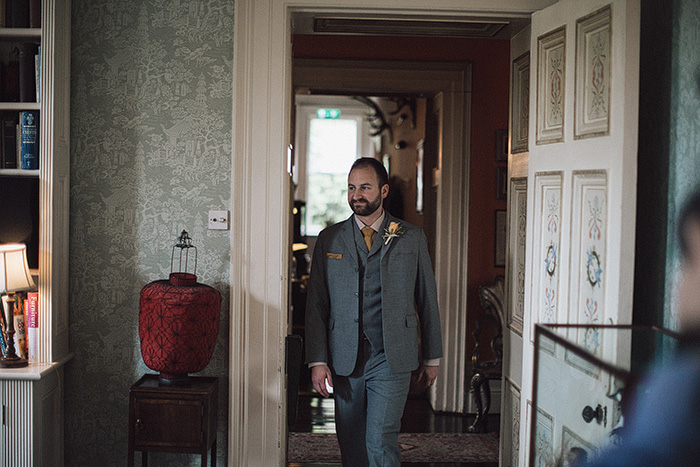 groom entering room