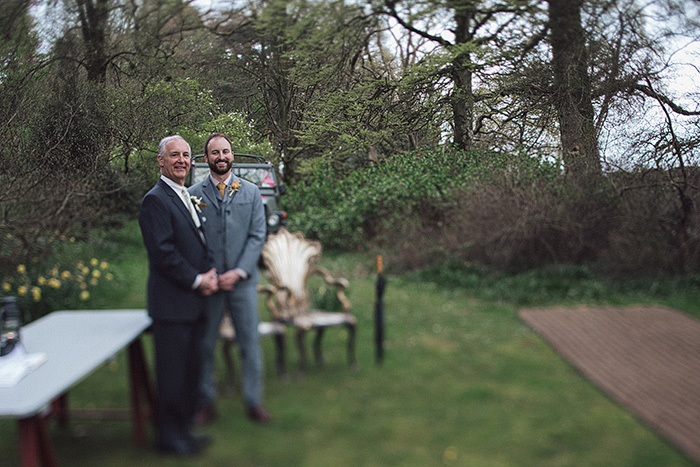 groom waiting at altar for bride