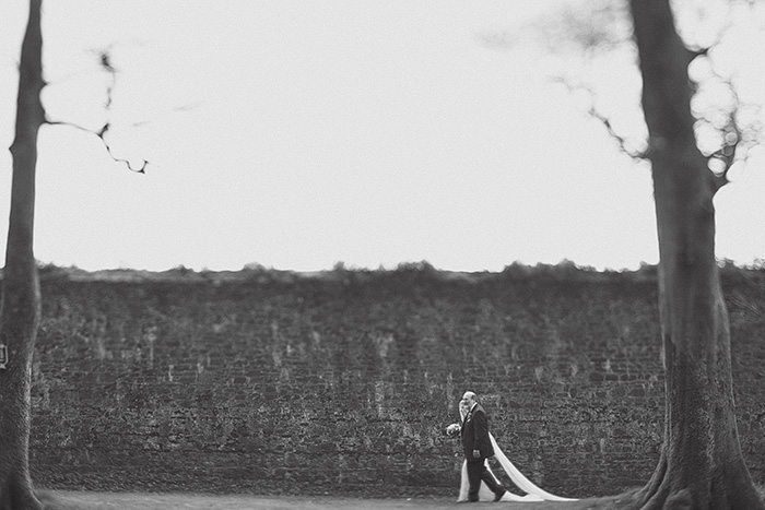 bride walking with her father