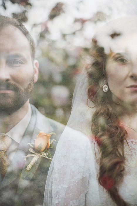 double exposure wedding portrait